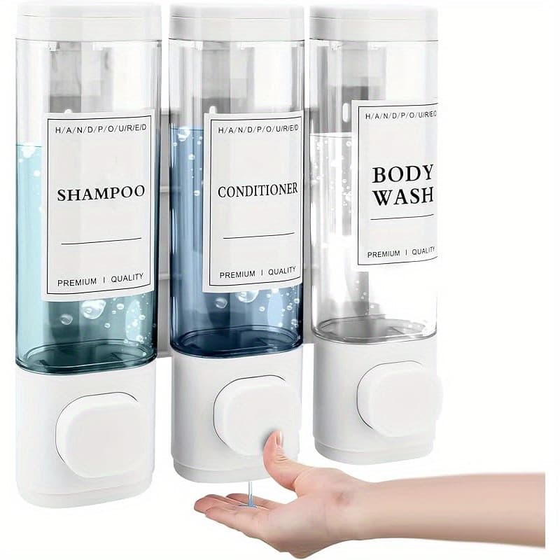 เครื่องจ่ายสบู่ 900มล ติดผนังมือกดตู้ทําสบู่ที่วางสบู่ด้วยมือสําหรับห้องน้ําฝักบัว รูปที่ 6