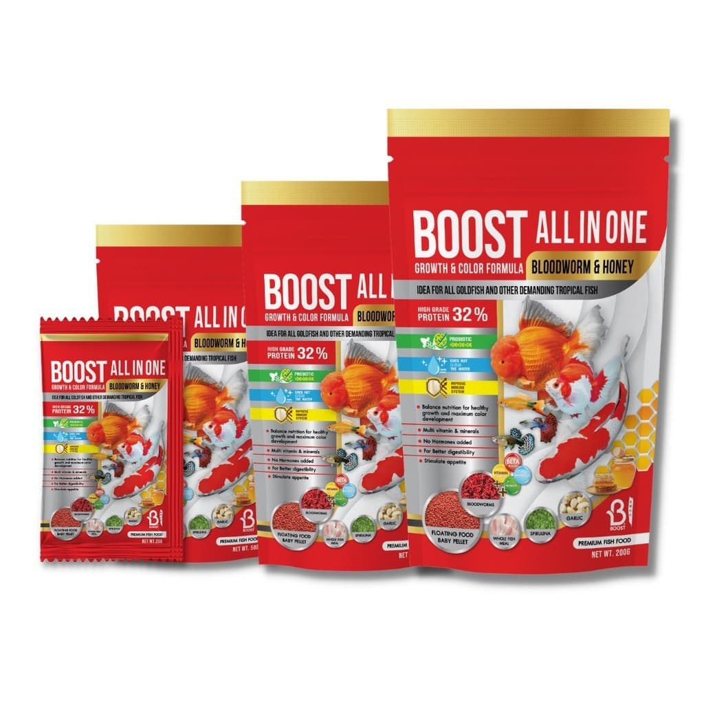 PRO | BOOST All In One Bloodworm & Honey - อาหารปลาสำหรับปลาสวยงาม เม็ดลอย ช่วยเร่งสี เร่งโต ด้วยคุณค่าจากหนอนแดง รูปที่ 1