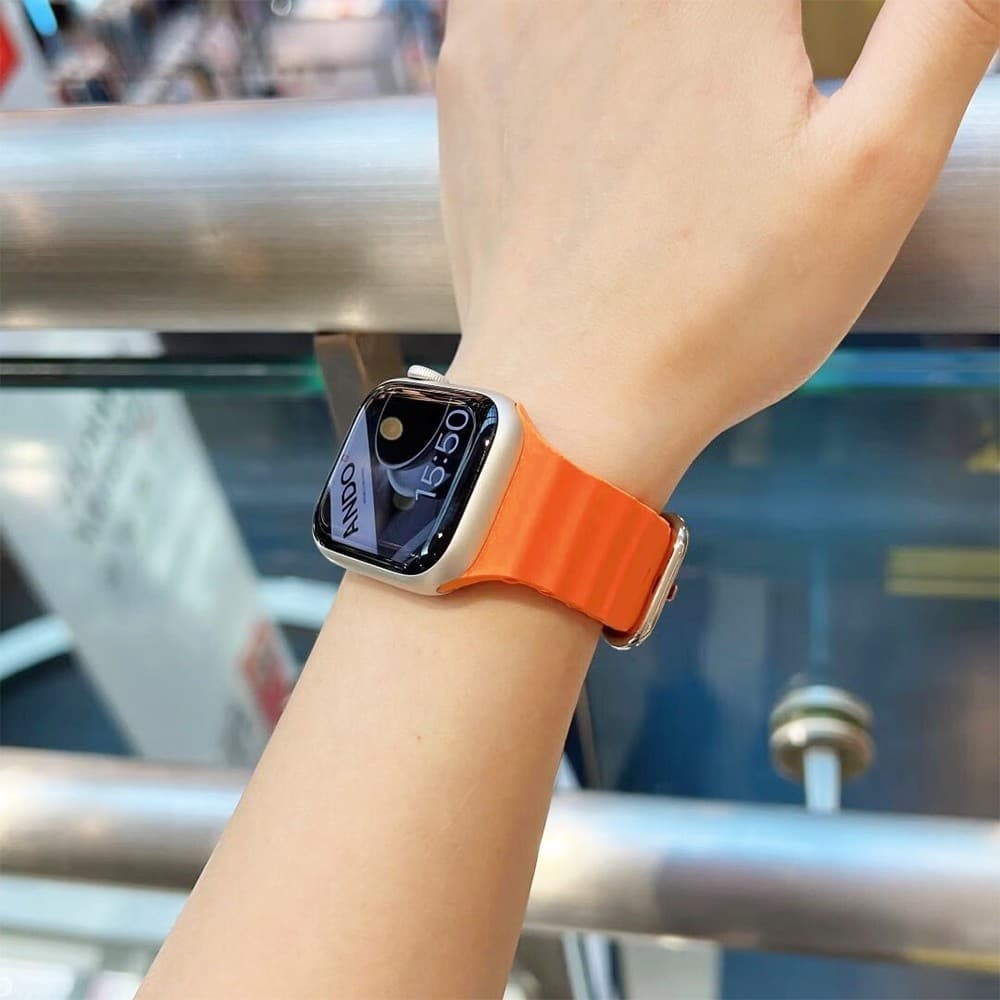 สายรัดซิลิโคนสำหรับ for IWatch Apple Watch Ultra / SE 3 2 Series 11 10 9 8 7 6 5 4 49 46 45 44 42 41 38 มม รูปที่ 6