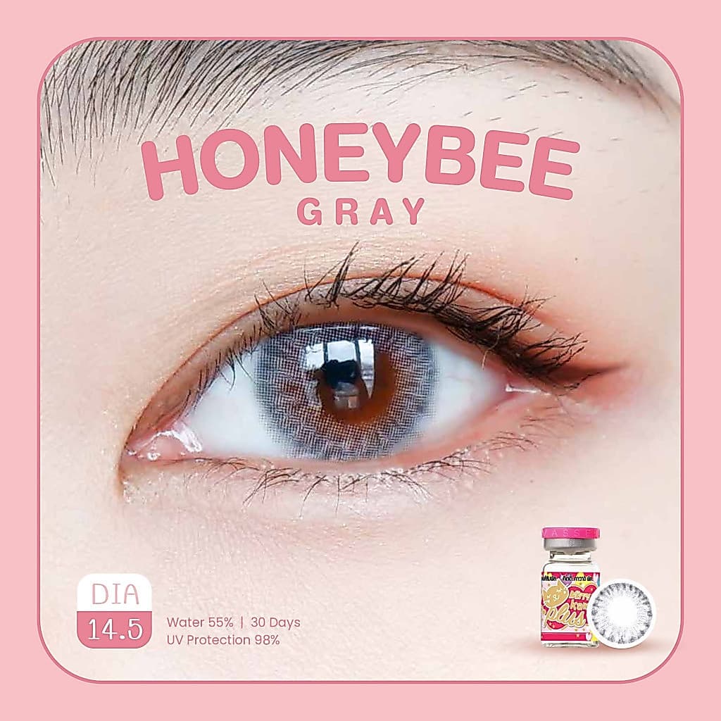 คอนแทคเลนส์ ขนาดมินิ Honey bee Brown/Gray รูปที่ 1