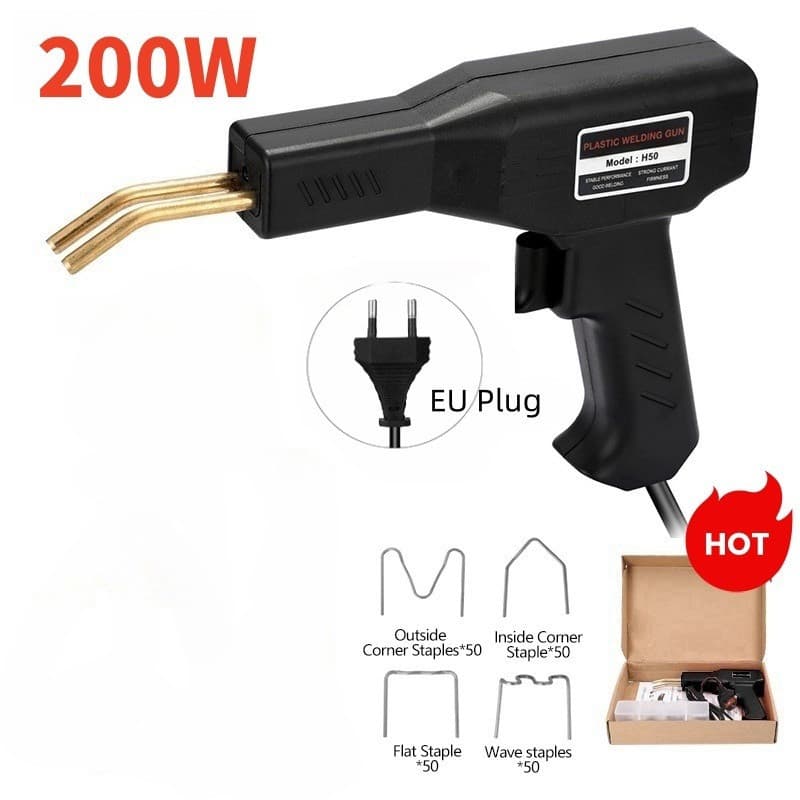 ชุดเครื่องมือซ่อมกันชนรถคุณภาพสูง 200W เครื่องเชื่อมพลาสติก เครื่องมือซ่อม PVC รวมตะปูเชื่อม 4 แบบ 200 ชิ้น รูปที่ 3