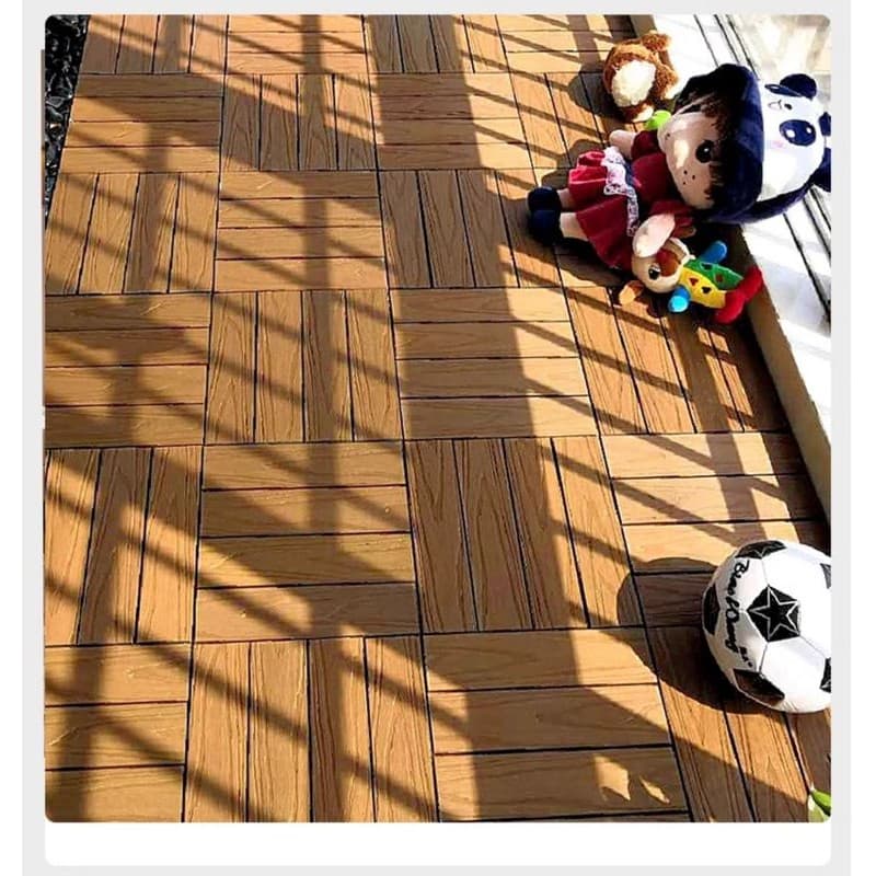 แผ่นปูพื้น 30*30CM 55แผ่น DIY แผ่นไม้ปูพื้น แผ่นพื้นพลาสติก แผ่นไม้ตกแต่งสวน ปูพื้นสวน ทนแดด ทนฝน กันน้ำ กันลื่น ทนไฟ รูปที่ 8