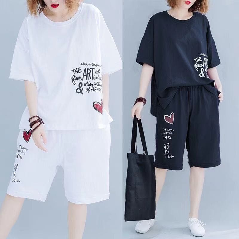 no1shop “ เทรนด์เกาหลี ชุด 2 ชิ้น”เสื้อผ้าแฟชั่นกีฬาลำลองสำหรับผู้หญิง ชุดเซต 2ชิ้น รูปที่ 3