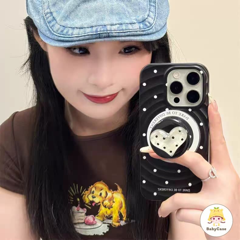 เคสไอโฟน 11 สำหรับ iPhone 15 13 14 16 12 Pro Max 16 14 15 Plus X XR XS Max 16 Pro เคสชาร์จแม่เหล็กลายจุดสุดหรูสุดน่ารัก รูปที่ 6