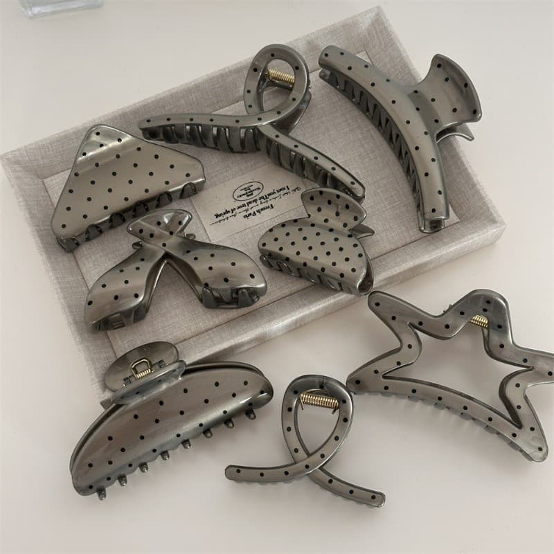 คลิปลําผม Elegant Grey Spot 10 สี สำหรับผู้หญิง รูปที่ 9