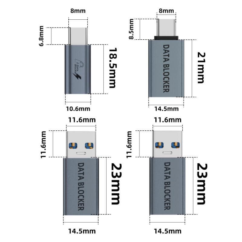 HdoorLink USB Data Blocker Anti Hacking ชาร์จเท่านั้นสะดวก Data Sync Blockers USB Defenders สําหรับการเดินทางชาร์จป้องกันความเป็นส่วนตัวรั่ว รูปที่ 9