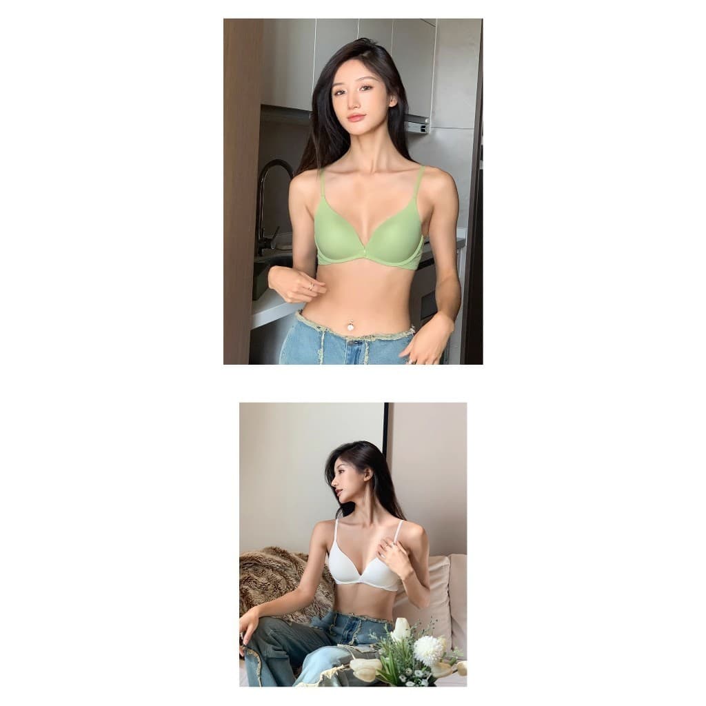 ⭐Summer Girl ชุดชั้นในผู้หญิง บราตะขอหน้า ดันทรงสวย ไร้โครง ใส่สบาย ระบายอากาศดี สไตล์แฟชั่น รูปที่ 5