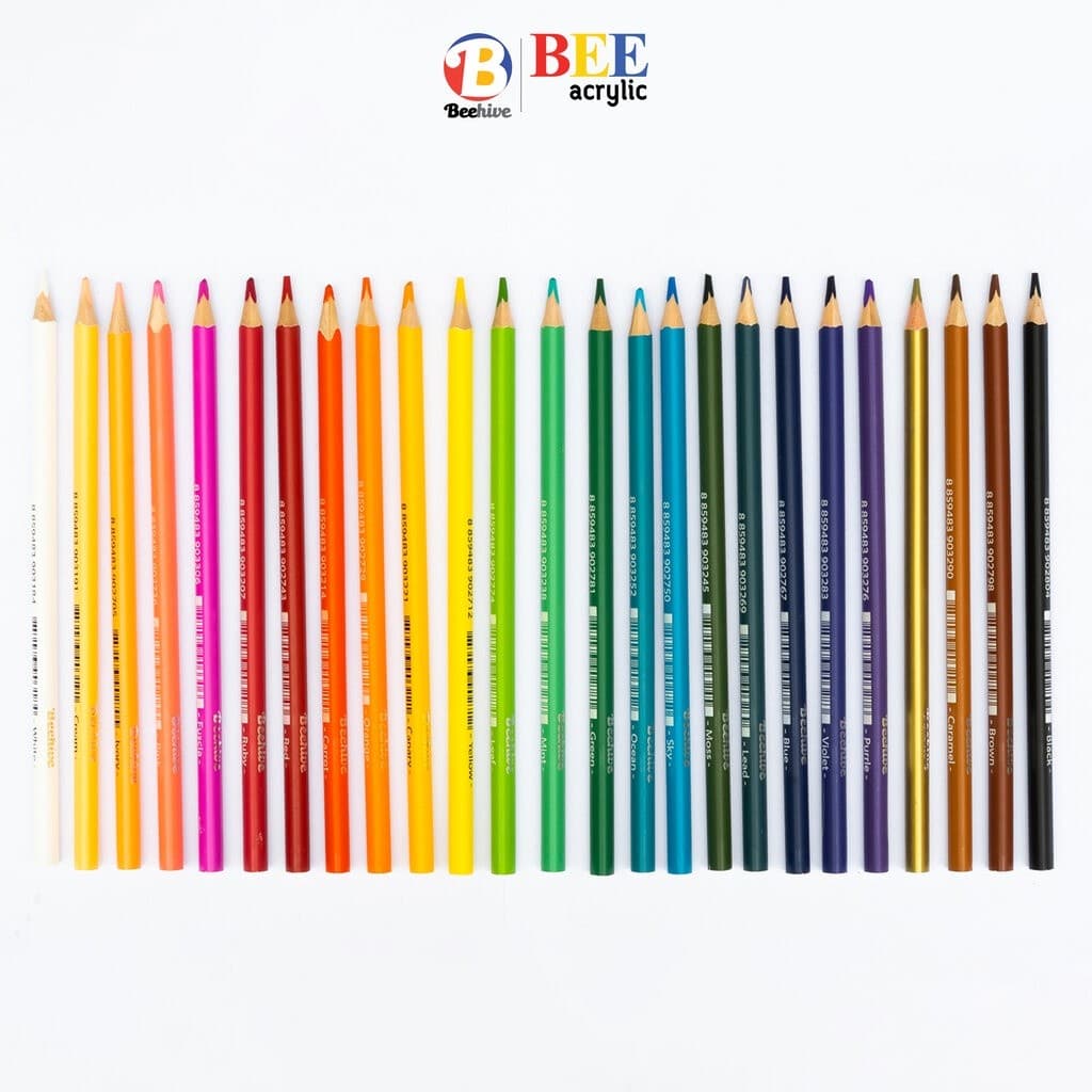 Beehive สีไม้ ดินสอสี แท่งยาว ด้ามจับสามเหลี่ยม ขายแยก แท่งเดียว สดเข้ม ระบายง่าย โดย ไฮเพาเวอร์ บี รูปที่ 2