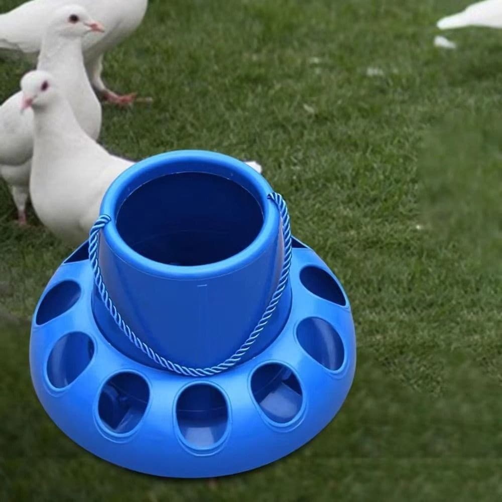 FOVIUPET 1ชิ้นไก่ป้อนอัตโนมัติ,11หลุม25x23เซนติเมตรสัตว์ปีกป้อน,ทนทานพลาสติกตู้อาหารชามสําหรับไก่ หงส์ รูปที่ 4