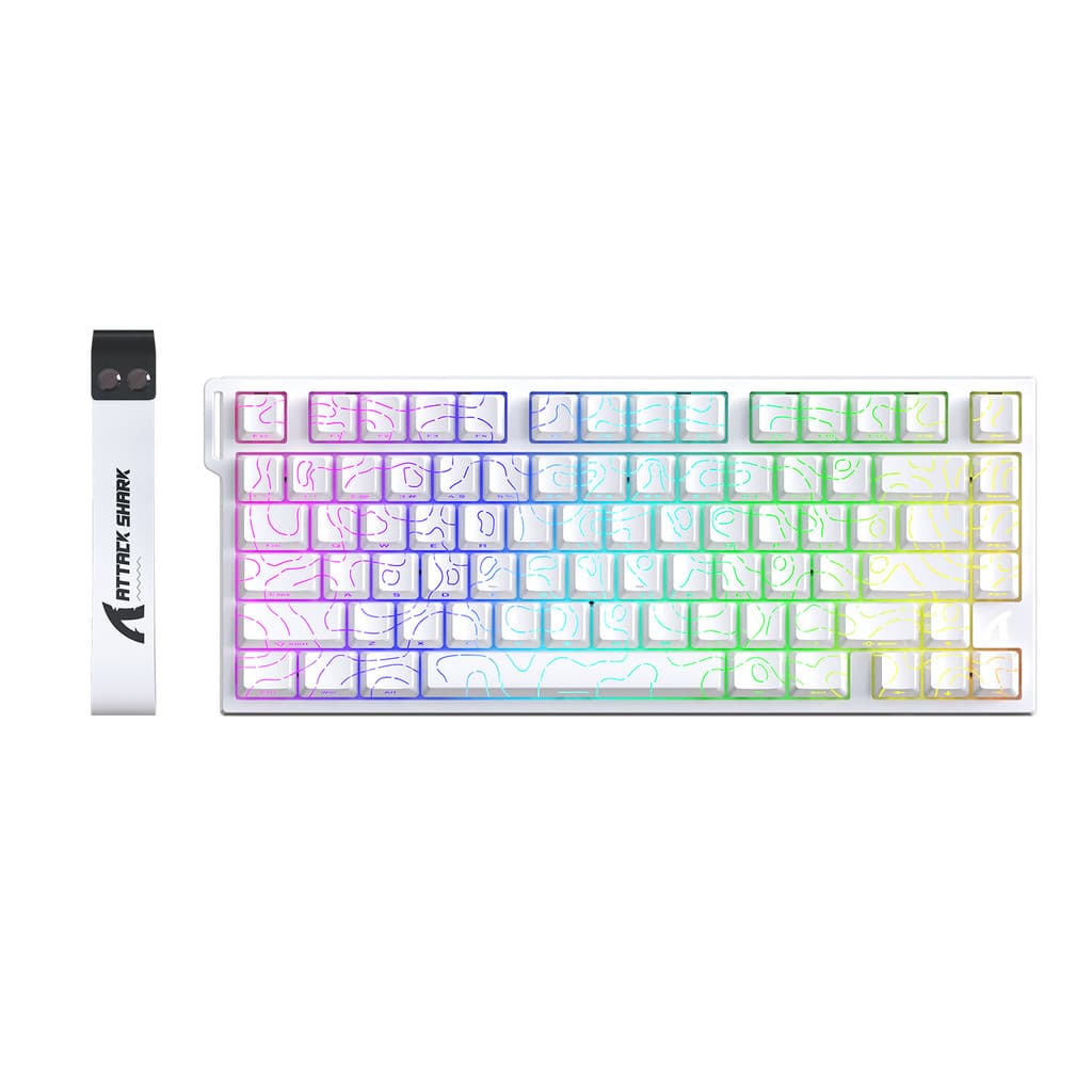 Attack Shark R82HE สวิตช์แม่เหล็กคีย์บอร์ดแบบกลไก Contour แกะสลักด้านข้างแบบมีสาย RGB Gaming RT ปรับคีย์ Travel Latency ต่ํา รูปที่ 5