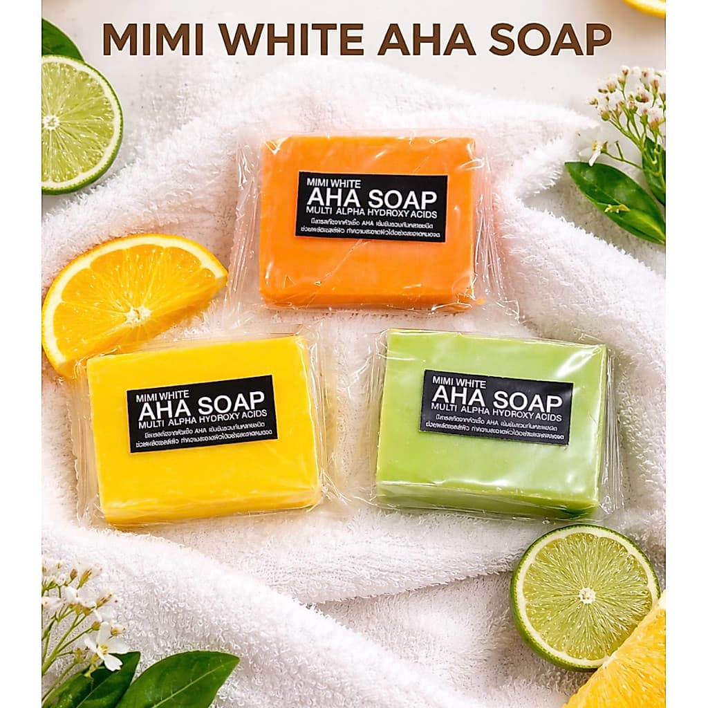 สบู่ หัวเชื้อ AHA White ไม่มีกล่อง 3 สูตร สบู่ผิวขาว 80g. รูปที่ 2