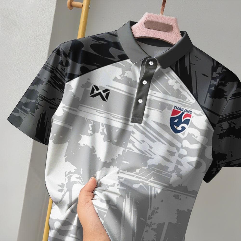 เสื้อโปโลแขนสั้นมัดย้อมท้องถิ่น พร้อมโลโก้และพิมพ์ลาย สำหรับกีฬาและสวมใส่ง่ายในอากาศร้อน รูปที่ 6
