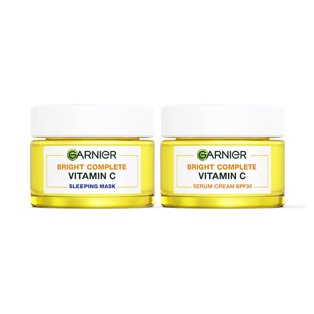Garnier Bright Complete Whitening Set [Serum Cream SPF30 50ml + Sleeping Mask 50ml]. รูปที่ 2