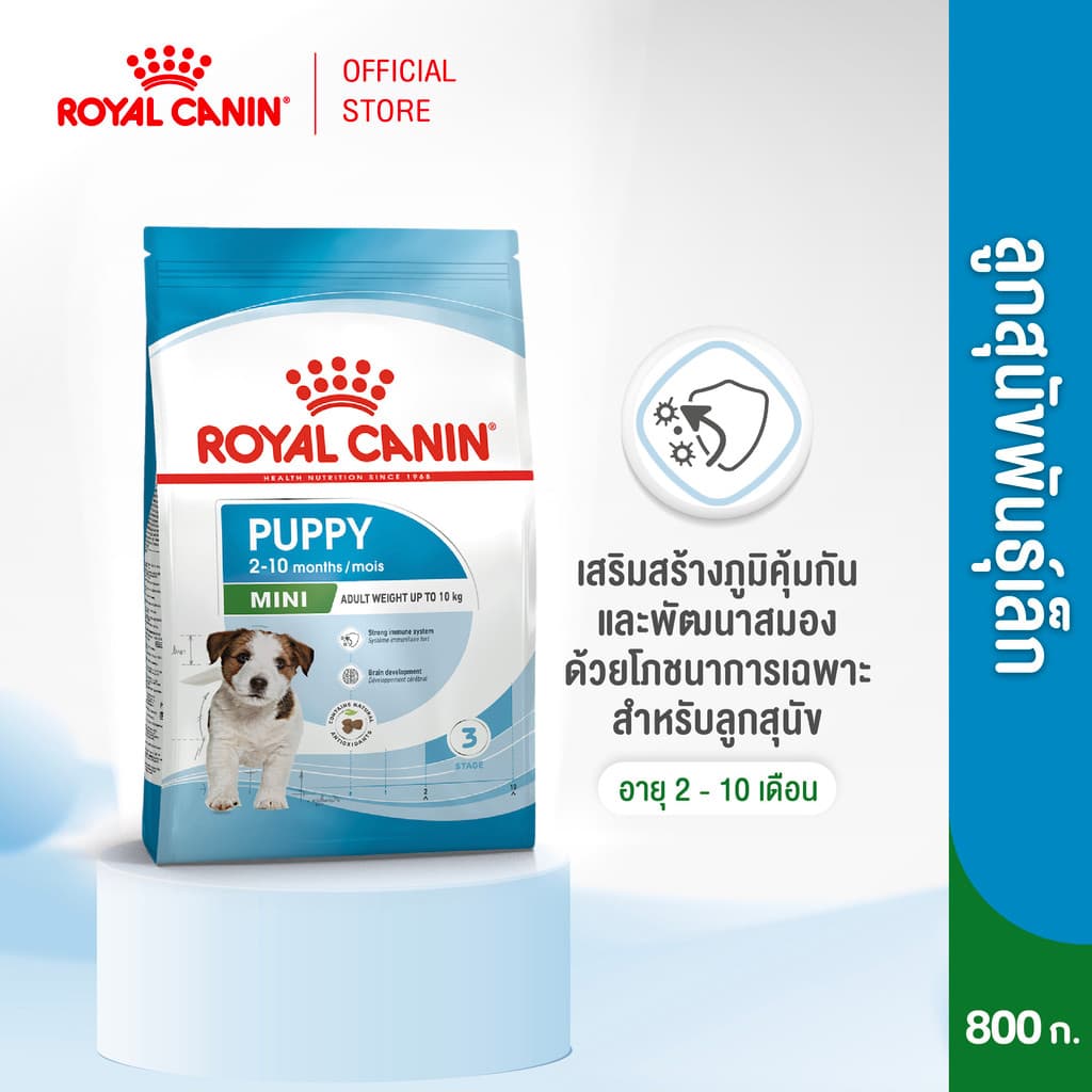 Royal Canin Mini Puppy 800g อาหารเม็ดลูกสุนัข พันธุ์เล็ก อายุ 2-10 เดือน รูปที่ 2