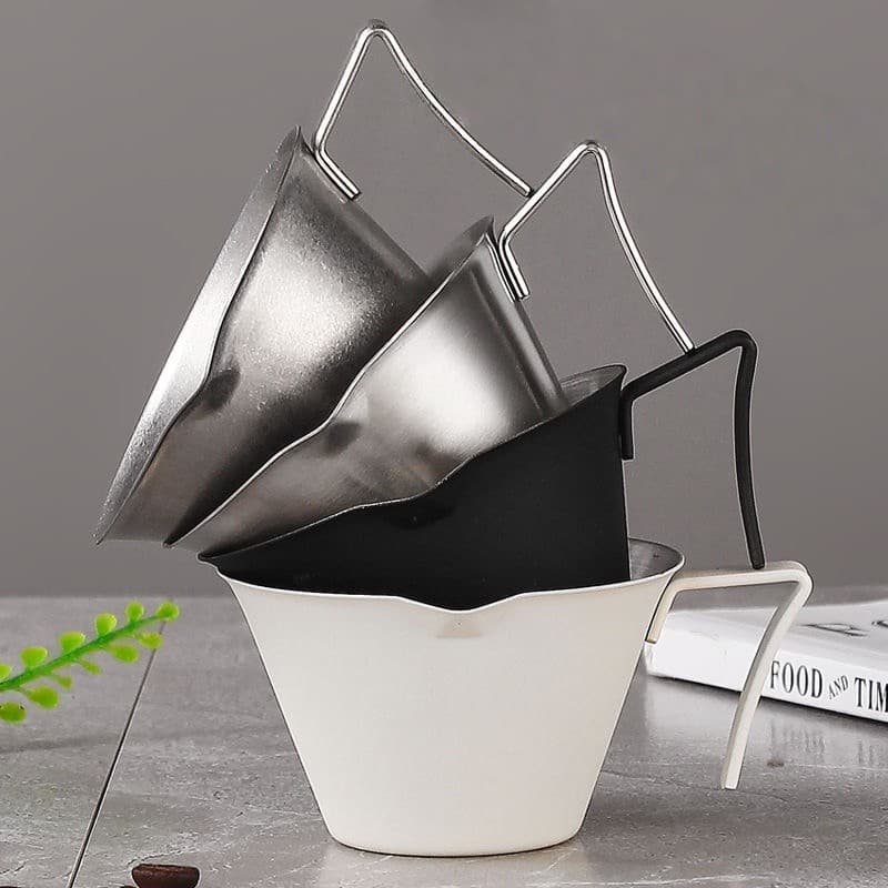 Coffee Extraction Cup 100ML ถ้วยช็อตเอสเพรสโซ่ ถ้วยตวงเอสเปรสโซ่ สเตนเลส 304 รูปตัว V ช็อตกาแฟ พร้อมที่จับ พร้อมสเกล รูปที่ 3