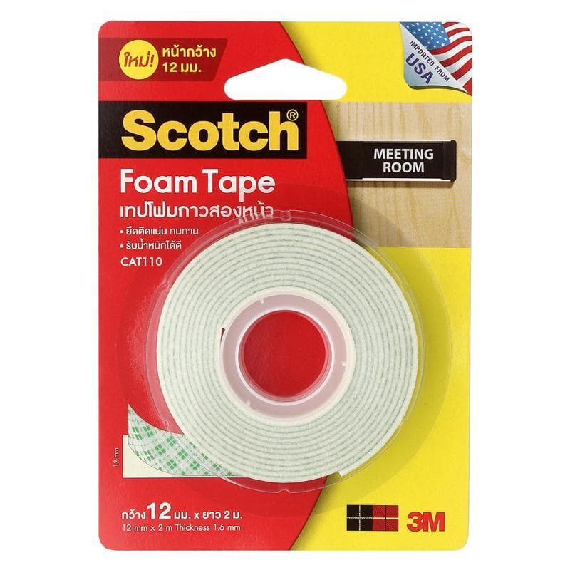 3M SCOTCH เทปโฟม 110 ขนาด 12 มม. x 2 ม. รูปที่ 1
