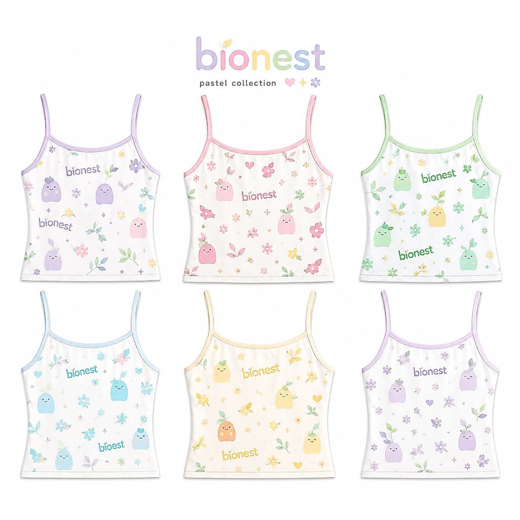 เสื้อสายเดี่ยวลายพาสเทลสุดน่ารัก รูปที่ 1