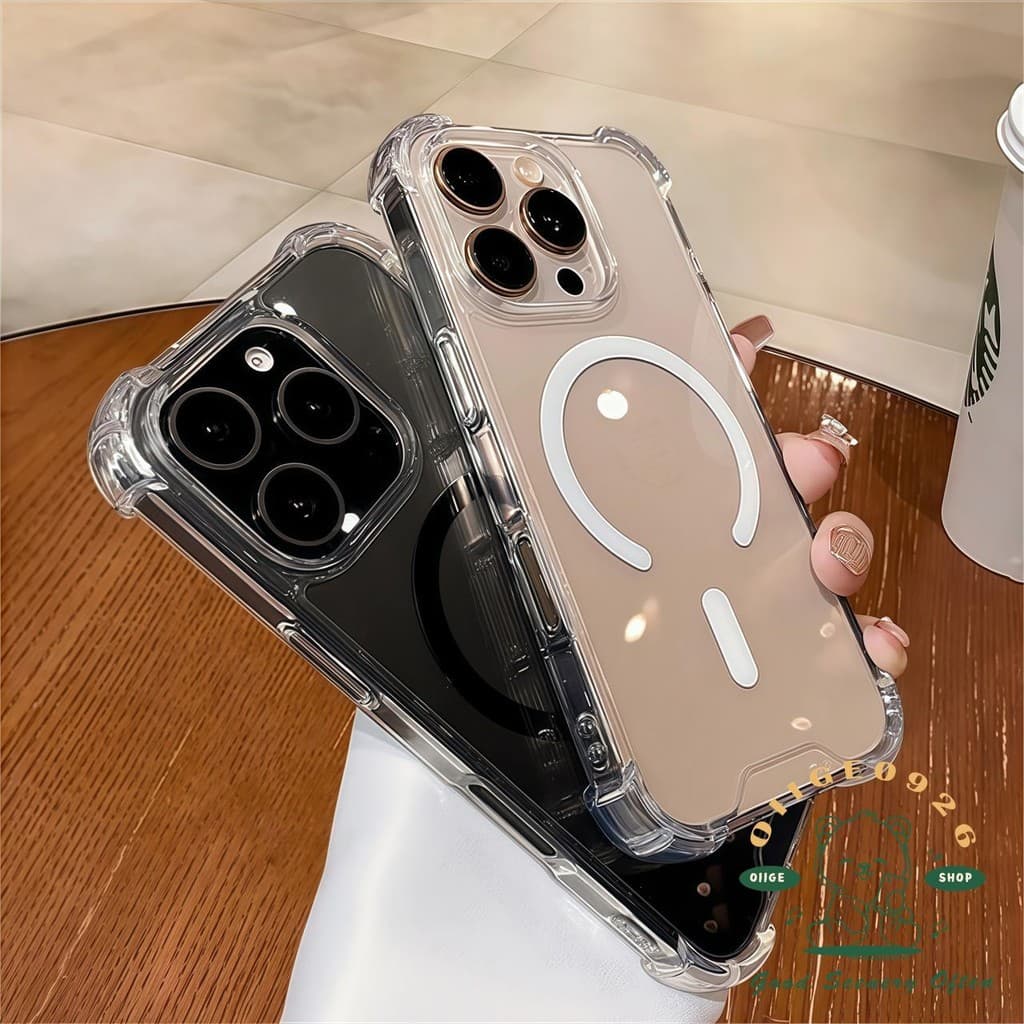 ถุงลมนิรภัยป้องกันการตกแม่เหล็กเคสโทรศัพท์ ไอโฟน16 มือโปร สูงสุด 15 14 13 12 11 ปลอกสําหรับเคส ไอโฟน ซิลิโคนนิ่ม ทีพียู กันกระแทก รูปที่ 6