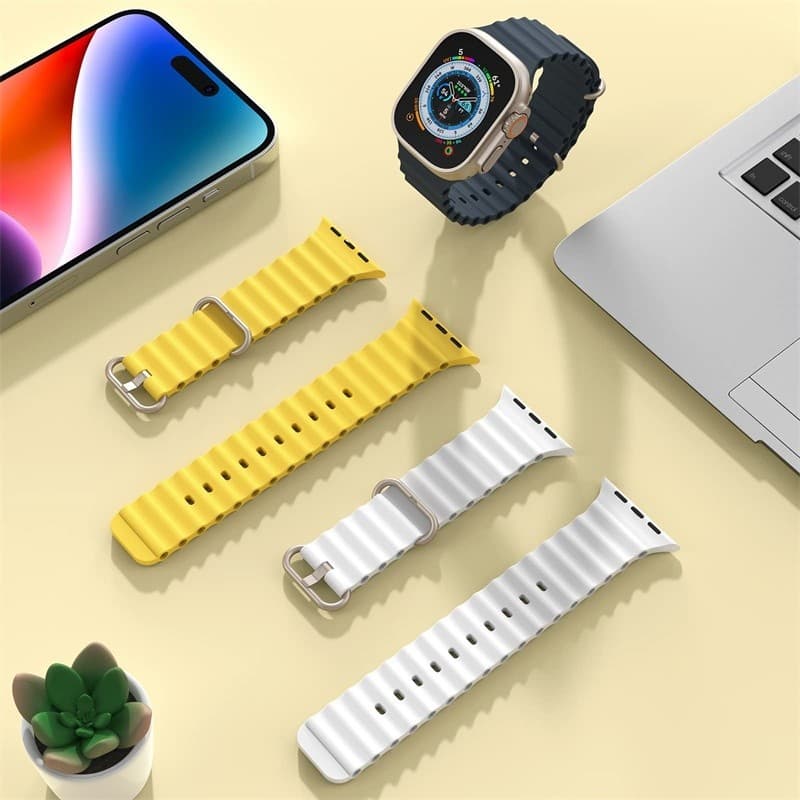 สายรัดซิลิโคนสำหรับ for IWatch Apple Watch Ultra / SE 3 2 Series 11 10 9 8 7 6 5 4 49 46 45 44 42 41 38 มม รูปที่ 2