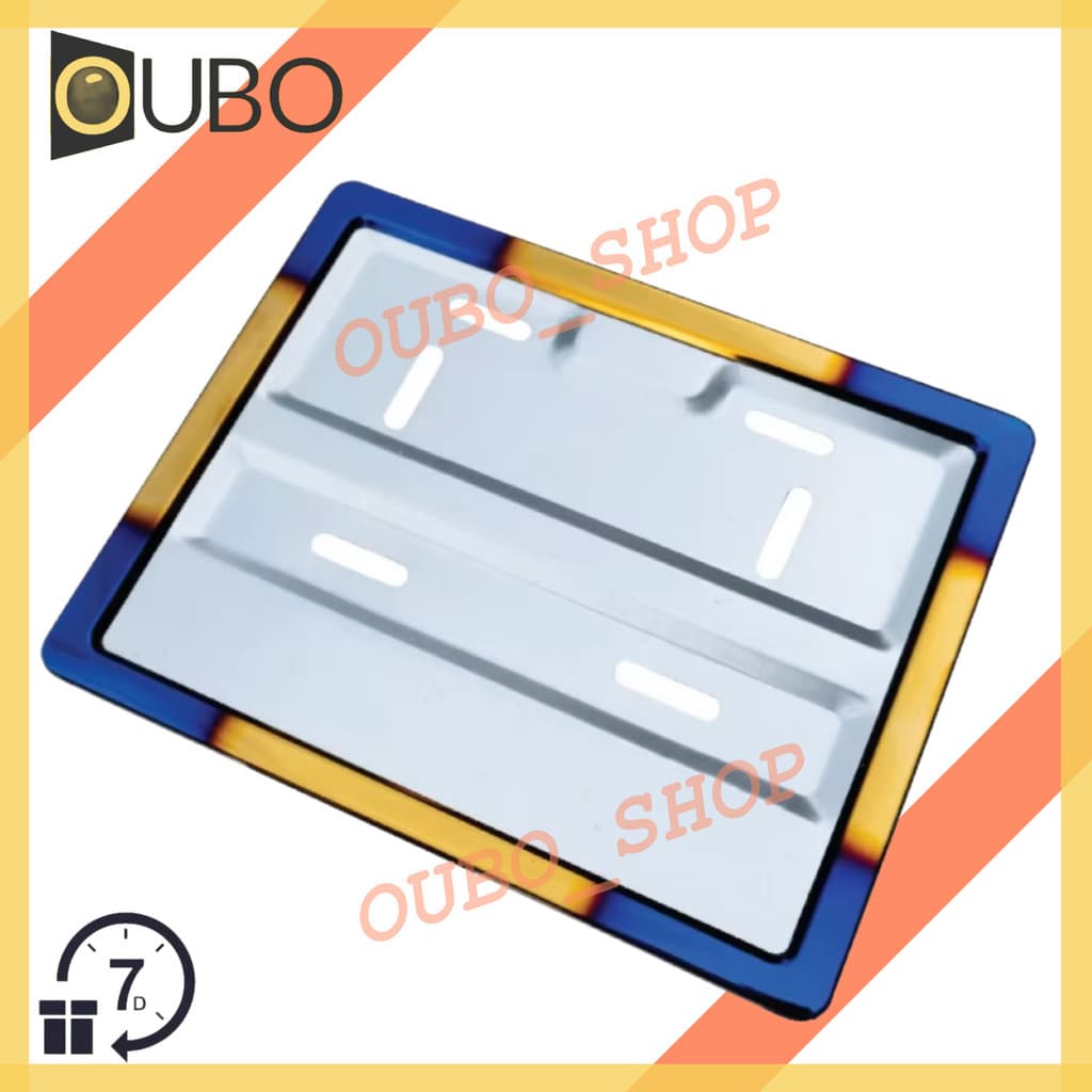 กรอบป้ายทะเบียนรถมอเตอร์ไซค์ กรอบป้ายทะเบียน สแตนเลสแท้ 100% ไม่ลอก#OUBO รูปที่ 7