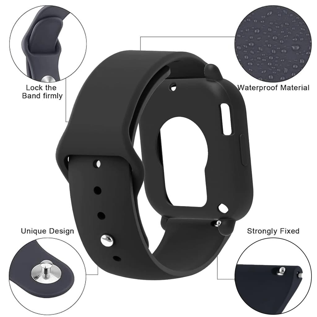 สายรัดซิลิโคน 2 ใน 1 + กรณี for Smartwatch Xiaomi Redmi Watch 5 Active อุปกรณ์ครอบกรอบยางกีฬา for Redmi Watch 5 Lite รูปที่ 8