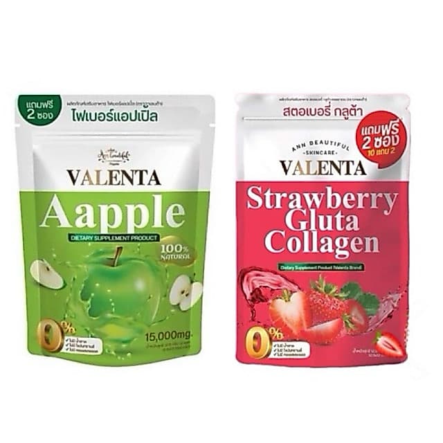 ไฟเบอร์ แอปเปิ้ล วาเลนต้า Valenta Fiber Apple& Valenta Gluta Strawberry วาเลนต้า สตอเบอรี่ รูปที่ 1