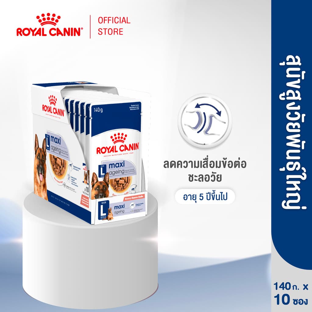 Royal Canin Maxi Ageing 8+ Pouch Gravy อาหารเปียกสุนัขสูงวัยพันธุ์ใหญ่ อายุ 8 ปีขึ้นไป รูปที่ 2