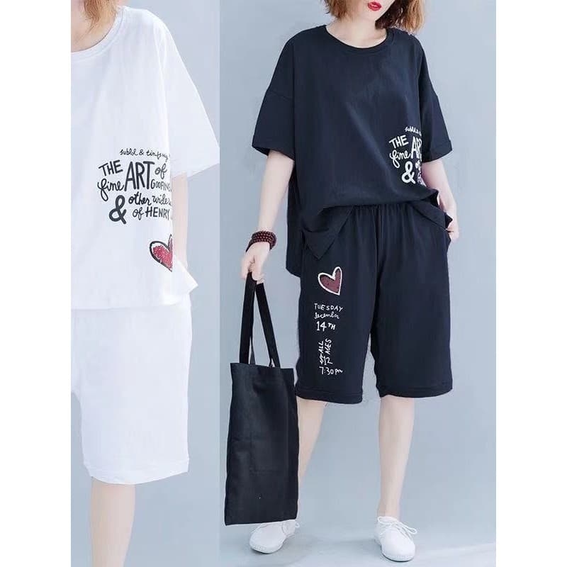 no1shop “ เทรนด์เกาหลี ชุด 2 ชิ้น”เสื้อผ้าแฟชั่นกีฬาลำลองสำหรับผู้หญิง ชุดเซต 2ชิ้น รูปที่ 9