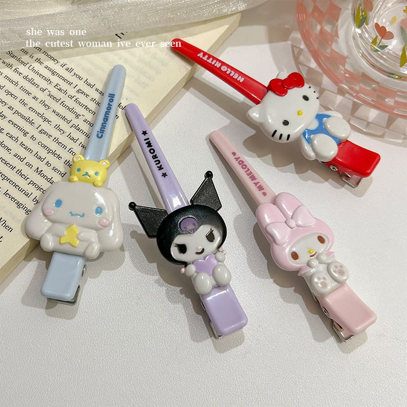 Hello Kitty กิ๊บติดผมขนาดใหญ่เครื่องประดับผมการ์ตูนน่ารักสําหรับเด็กผู้หญิง รูปที่ 5