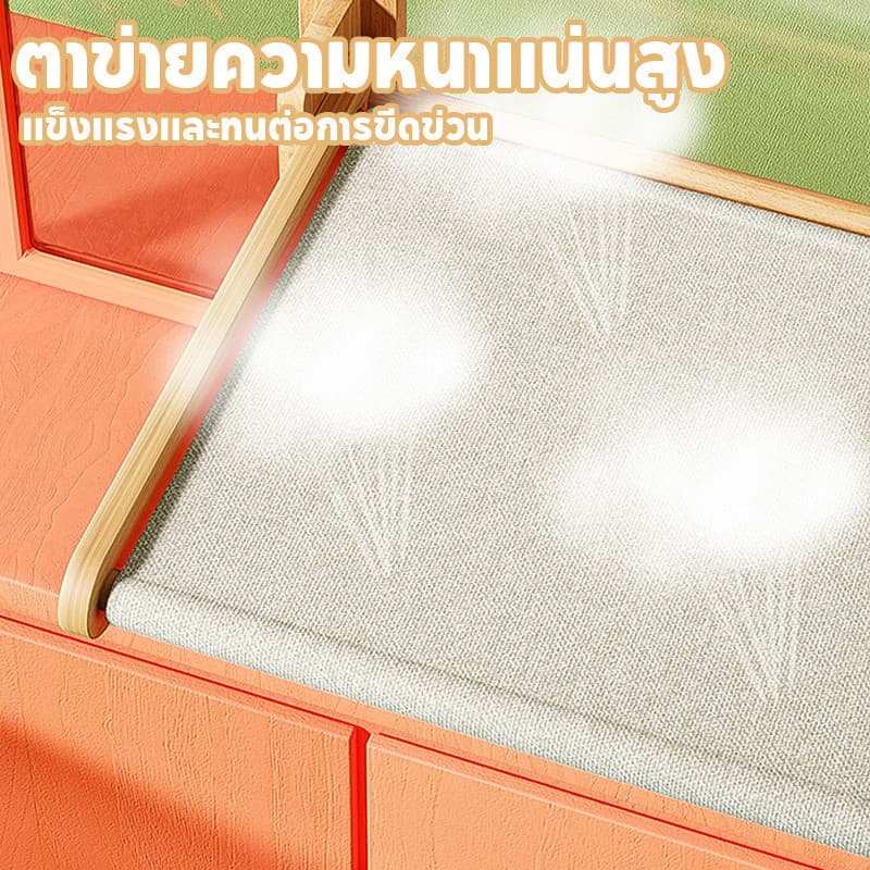 เปลแมวติดกระจก เปลแมว ที่นอนแมว เปลแมวติดหน้าต่าง เปลสัตว์เลี้ยง​ พับเก็บได้ รูปที่ 2