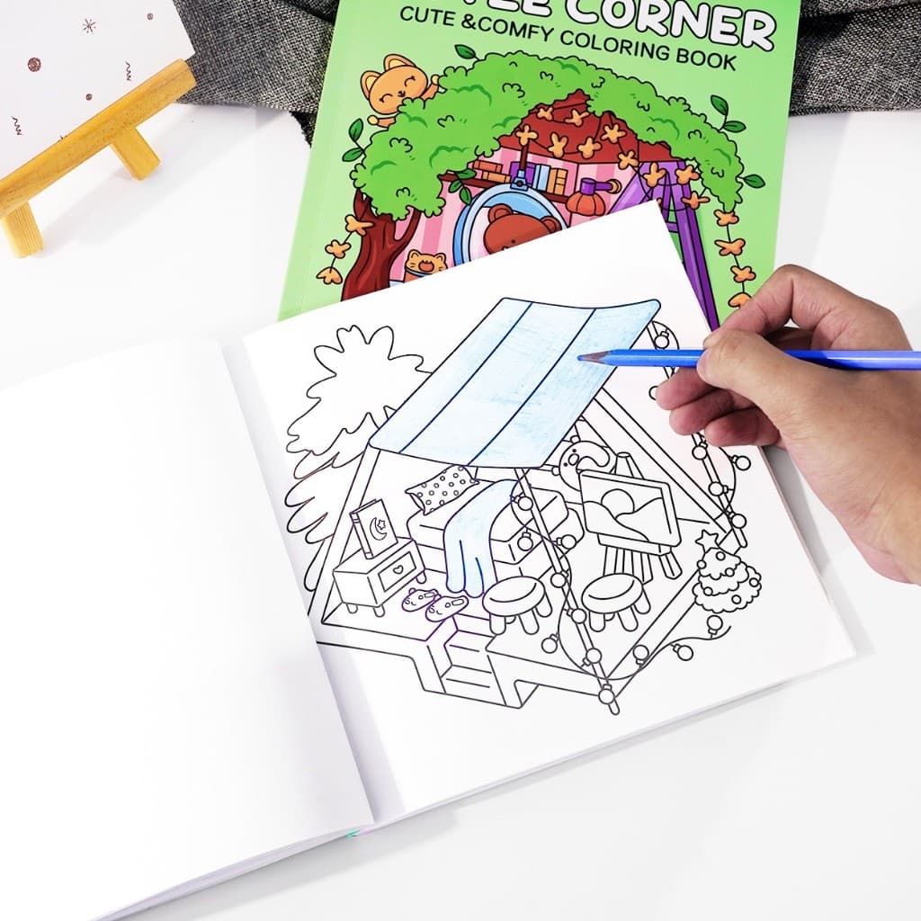สมุดระบายสี หนังสือกราฟฟิตี้ หนังสือวาดภาพสำหรับเด็ก ลายเส้นอันวิจิตร สามารถทาสีได้ กระตุ้นความคิดสร้างสรรค์ รูปที่ 4