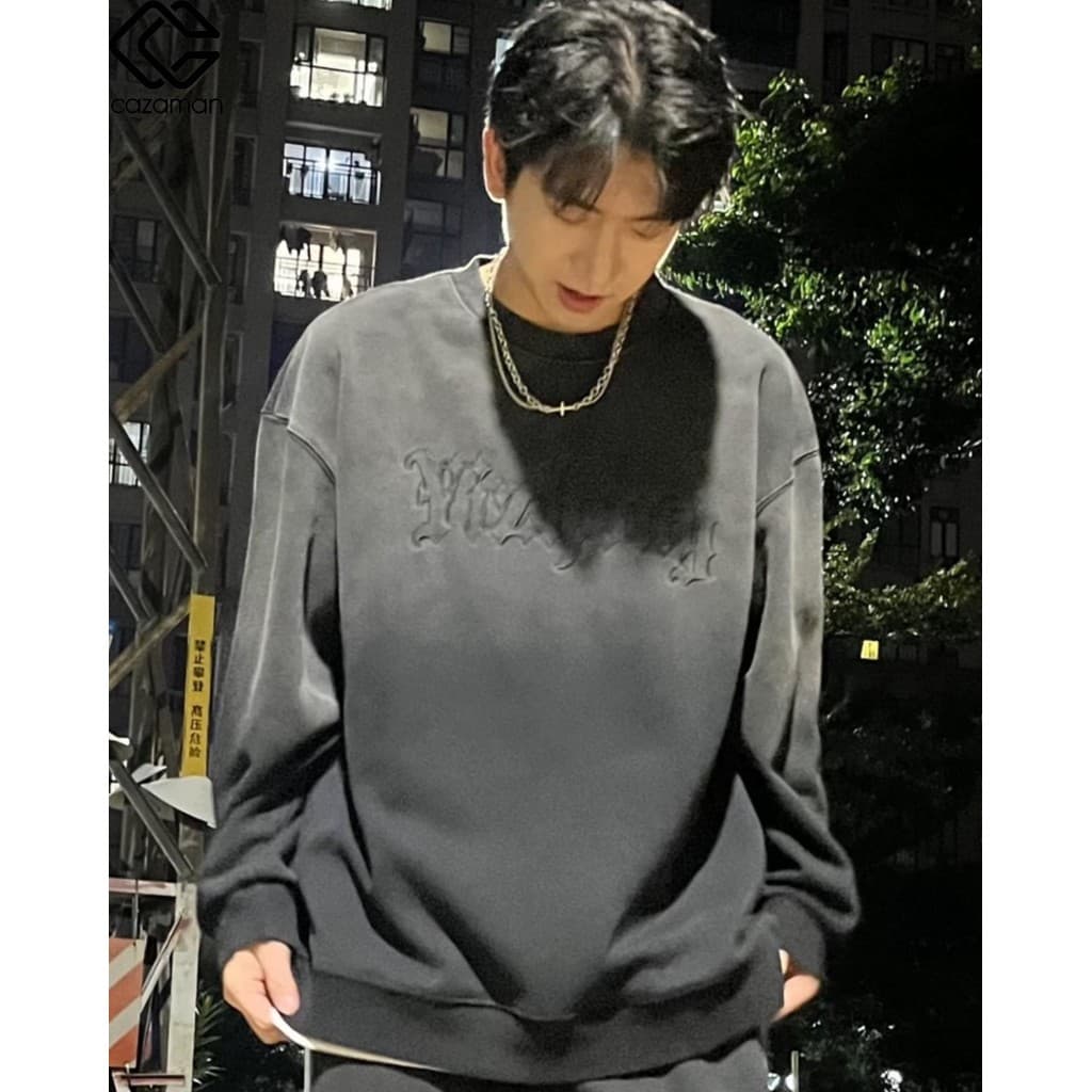 โล๊ะ ล้าง สต็อค CAZAMAN สเวตเตอร์แขนยาวคอกลม ปักตัวอักษรด้านหน้า 309 รูปที่ 3