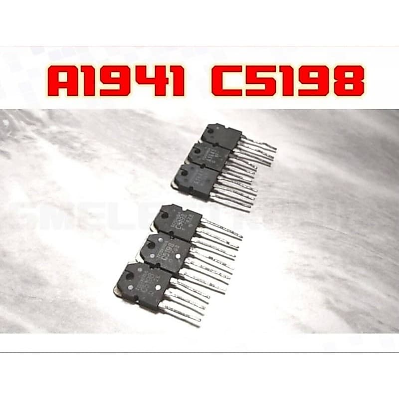 ทรานซิสเตอร์ขยาย A1941 C5198 1คู่ ของถอดแท้ Toshiba จากโรงงาน ใช้งานได้ รูปที่ 1