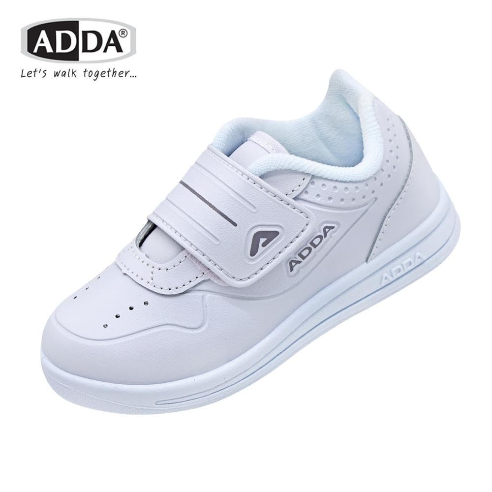 ADDА รองเท้านักเรียน 41G5A-B1 รองเท้าพละสีขาว สำหรับเด็กหญิง&ชาย สวมใส่ง่ายด้วยตีนตุ๊กแก Size 25-35 รูปที่ 2