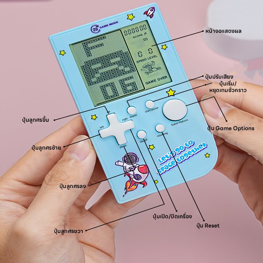 เครื่องเล่นเกมคลาสสิก เกมกด เกมส์บอย ถนอมสายตา มินิเกม เกมคลาสสิก วิดีโอเกมพกพา แถมถ่านAAA 2ก้อน เกมคอนโซล ของเล่นเด็ก รูปที่ 4