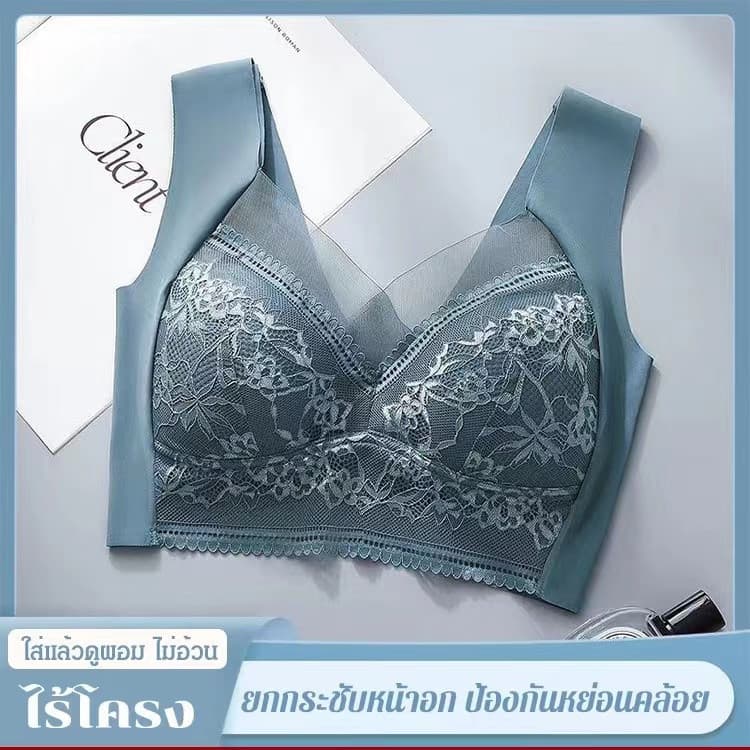 Soft Touch B04เสื้อในสปอร์ตบรา ผ้าเรยอน ระบายอากาศ ไร้รอยต่อ ป้องกันการหย่อนคล้อย เซ็กซี่ เสื้อในไซล์ใหญ่ สําหรับผู้หญิง รูปที่ 4
