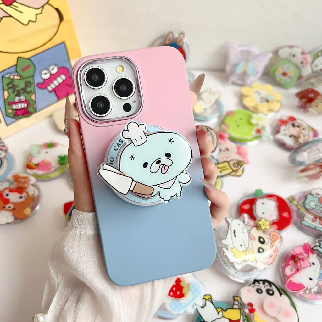 Magnetic Attraction ที่วางโทรศัพท์พับได้ Creative Rotatable Design Crayon Shin-chan กระต่าย Hello Kitty ขาตั้งน่ารัก Kickstand สําหรับ Naked โทรศัพท์มือถือ Magsafe กรณี Anti-drop PC Bracket รูปที่ 8
