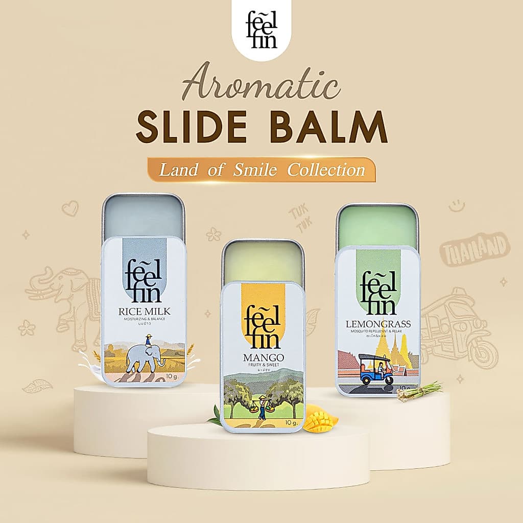 FeelFin - อโรม่าบาล์ม Land of Smile Collection Aromatic Slide Balm รูปที่ 2
