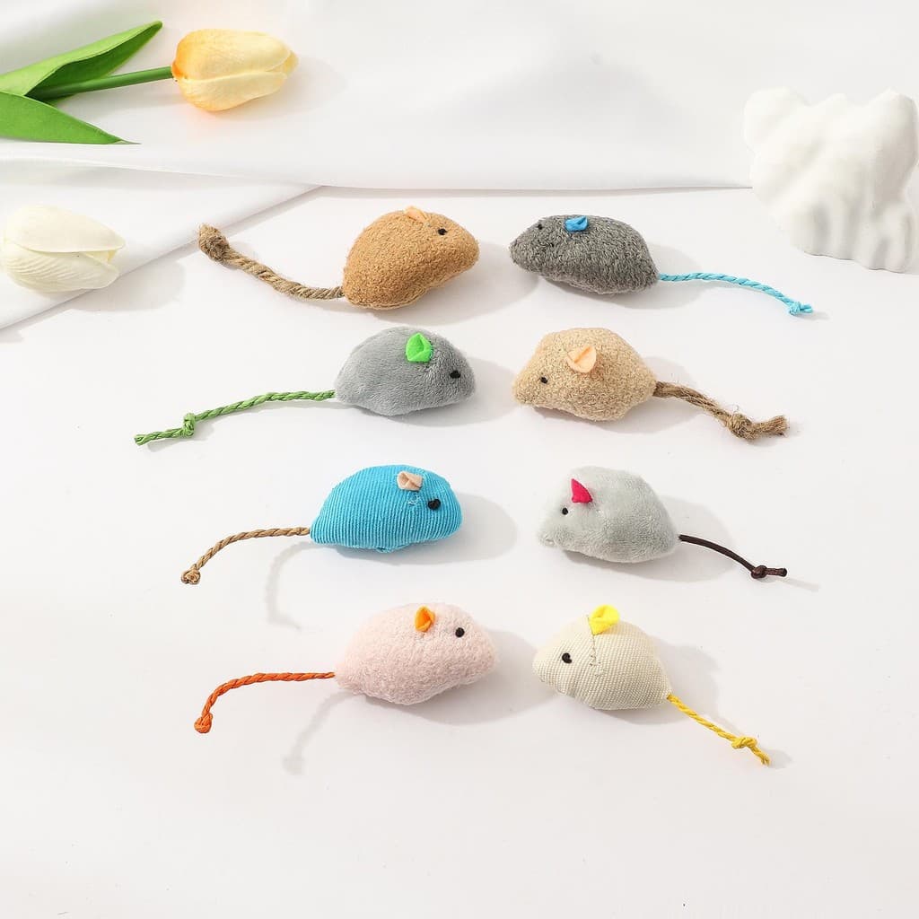 FurryCuddle ของเล่นแมวหนูจิ๋ว หนูปลอม ตุ๊กตาหนูจิ๋ว สำหรับแมว หลายสี PU154 รูปที่ 5