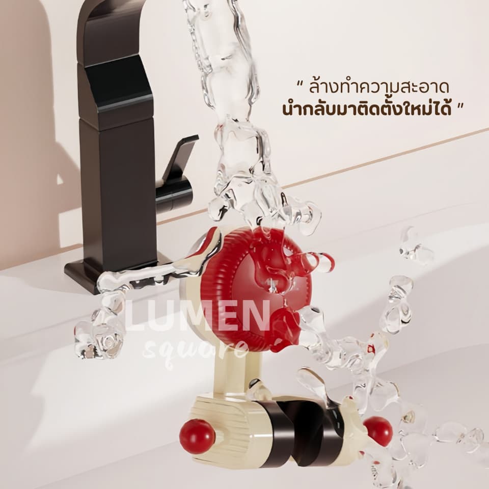 ที่แขวนฝักบัวสุญญากาศไร้กาว เคลื่อนย้ายและปรับระดับได้ ไม่ต้องเจาะผนัง ขาตั้งฝักบัวอาบน้ํา สูญญากาศ ที่ติดฝักบัว สายฉีด รูปที่ 3