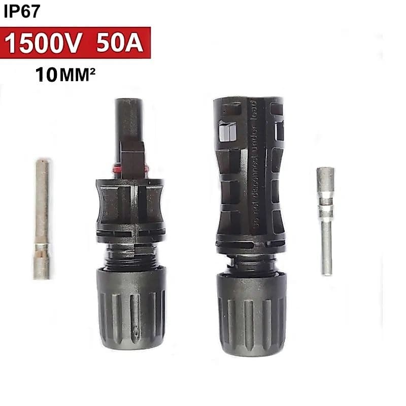 MC4 1500V 50A ตัวเชื่อมสำหรับแผงโซล่าโซล่าร์เซลล์ solar cell MC 4 CONNECTOR รูปที่ 1