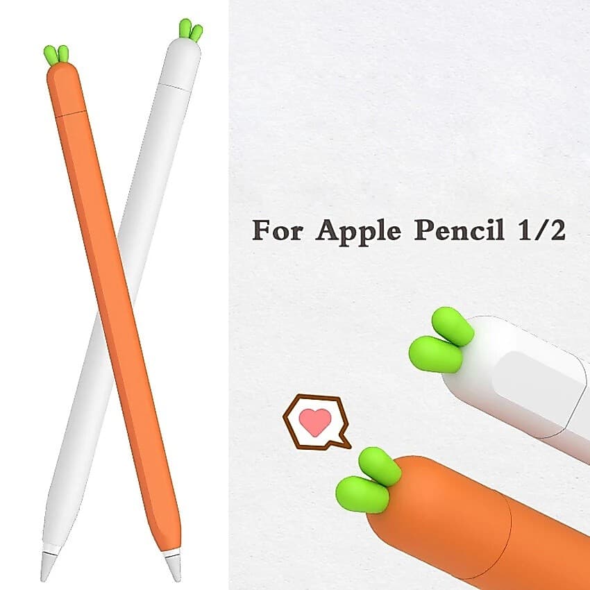 เคสซิลิโคน ลายแครอทน่ารัก สําหรับ Apple Pencil 1/2 Skin รูปที่ 1
