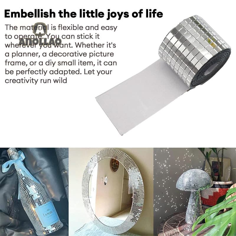 สติกเกอร์กระจกโมเสค อะคริลิค ทรงสี่เหลี่ยม มีกาวในตัว DIY สําหรับติดตกแต่งผนังบ้าน รูปที่ 3