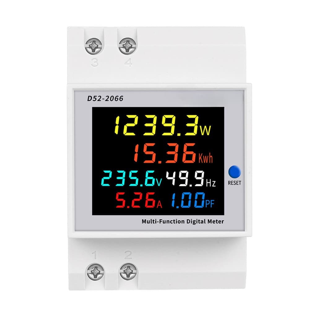 เครื่องวัดแรงดันไฟฟ้าความถี่ D52-2066 6IN1 din rail AC monitor 110V 220V 380V 100A KWH รูปที่ 9
