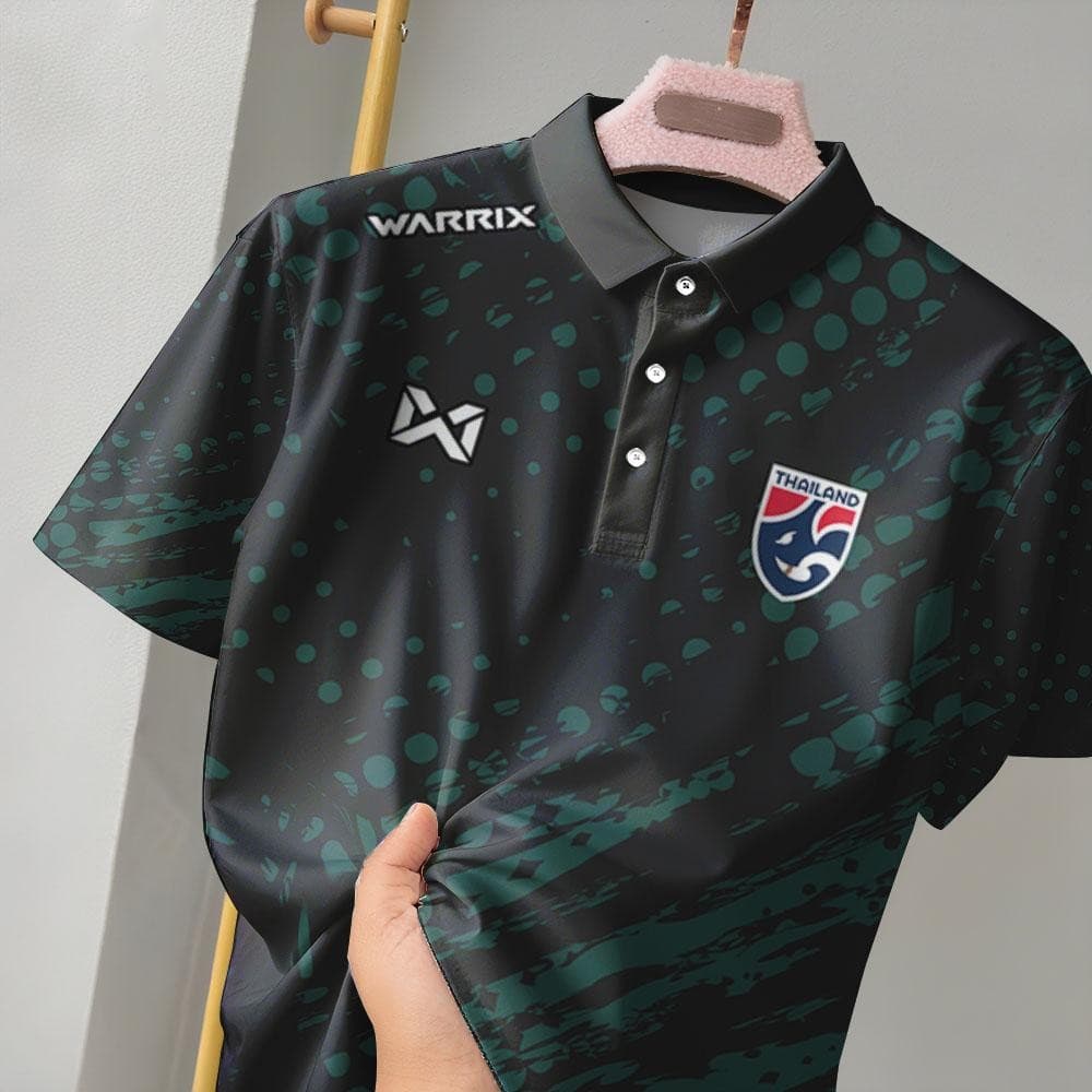 เสื้อโปโลแขนสั้นมัดย้อมท้องถิ่น พร้อมโลโก้และพิมพ์ลาย สำหรับกีฬาและสวมใส่ง่ายในอากาศร้อน รูปที่ 3