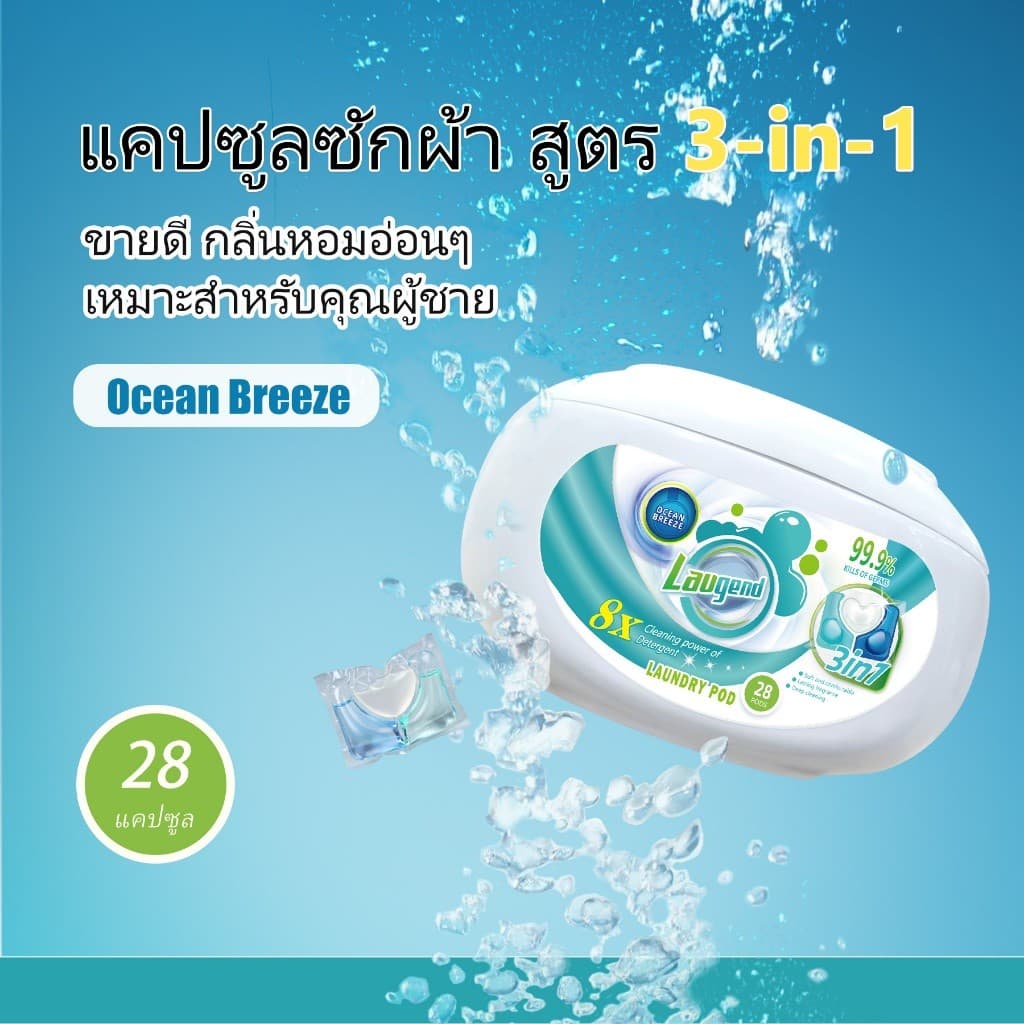 เจลบอลซักผ้า 3in1 ZZ HOME Laugend ลูกบอลซักผ้าสูตรเข้มข้นรวมน้ำยาปรับผ้านุ่มไว้ในก้อนเดียว ผ้าหอมสดชื่นยาวนาน รูปที่ 4