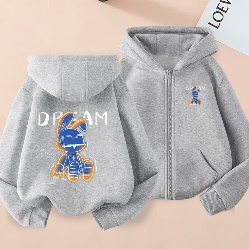 2025 ฤดูใบไม้ร่วงฤดูหนาวชายซิปเสื้อคลุมด้วยผ้าเด็กการ์ตูนพิมพ์คาร์ดิแกนกลางเด็กใหญ่ รูปที่ 6
