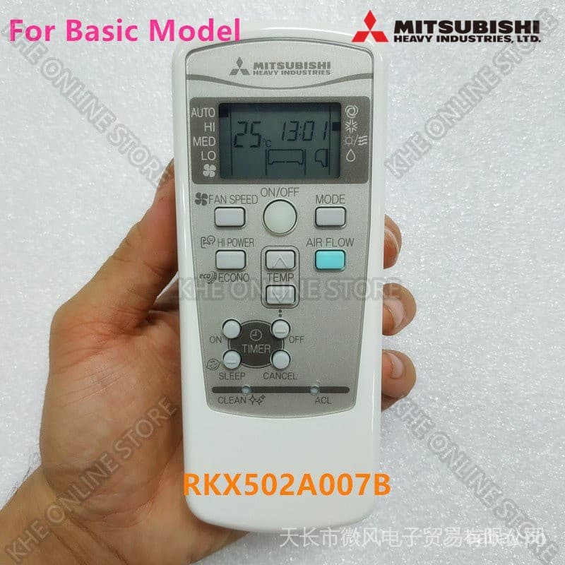 100% Mitsubishi Heavy Industries Air Con รีโมทคอนโทรล RKX502A007B/RKX502A007 รูปที่ 4