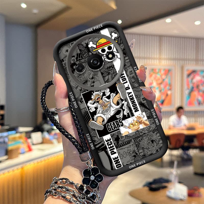 เคส Redmi A3 A3X เคสโทรศัพท์ซิลิโคนอ่อนนุ่มเทรนด์ภาพสีดํา TYHS รูปที่ 5