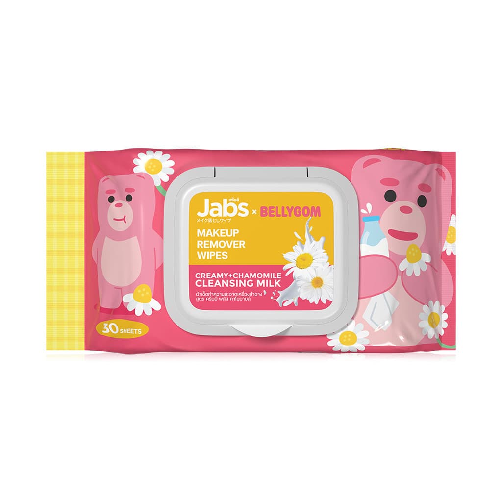 Jabs x Bellygom Makeup Remover Wipe Creamy+ Chamomile Cleansing Milk 30 Sheets ผ้าเช็ดทำความสะอาดเครื่องสำอาง 30แผ่น. รูปที่ 3